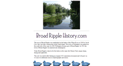Desktop Screenshot of broadripplehistory.org